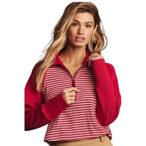 NWT Pilcro Half Zip Pullover size LP wine red Anthropologie